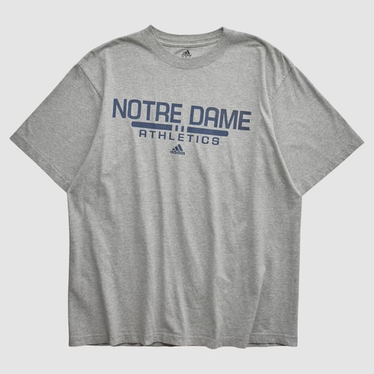 Notre Dame Fighting Irish Adidas 2010s T-shirt - Heather Gray - L by Fanatics Real Vintage