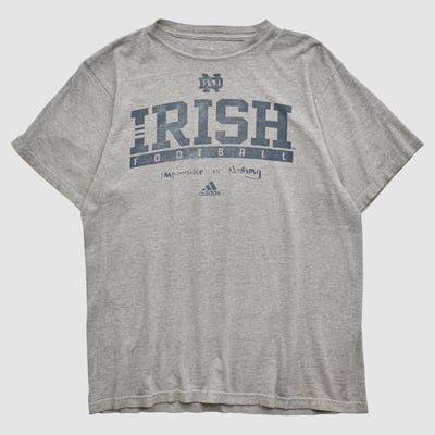 Notre Dame Fighting Irish Adidas 2010s T-shirt - Heather Gray - L by Fanatics Real Vintage