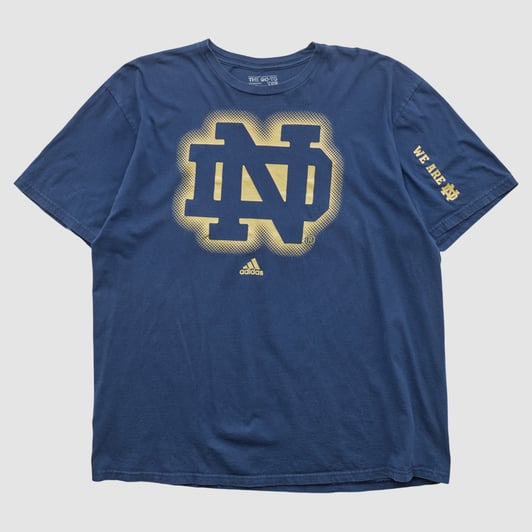 Notre Dame Fighting Irish Adidas 2010s T-shirt - Navy - XL by Fanatics Real Vintage
