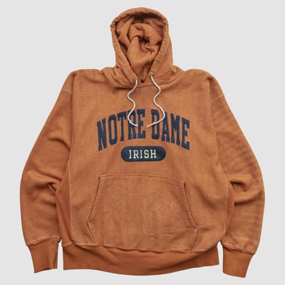 Notre Dame Fighting Irish Champion 2000s Hooded Pullover Sweatshirt - Clay - XL by Fanatics Real Vintage