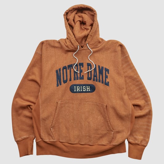 Notre Dame Fighting Irish Champion 2000s Hooded Pullover Sweatshirt - Clay - XL by Fanatics Real Vintage