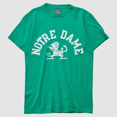 Notre Dame Fighting Irish Champion 2000s T-shirt - Green - XS by Fanatics Real Vintage