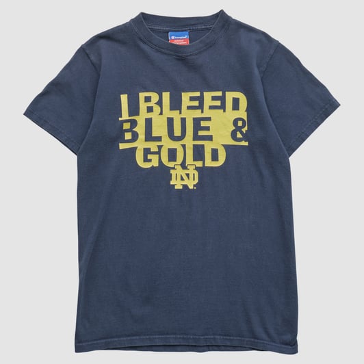 Notre Dame Fighting Irish Champion 2000s T-shirt - Navy - S by Fanatics Real Vintage