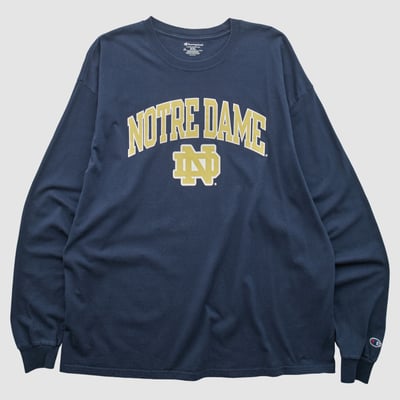 Notre Dame Fighting Irish Champion 2010s Long Sleeve T-shirt - Navy - XL by Fanatics Real Vintage