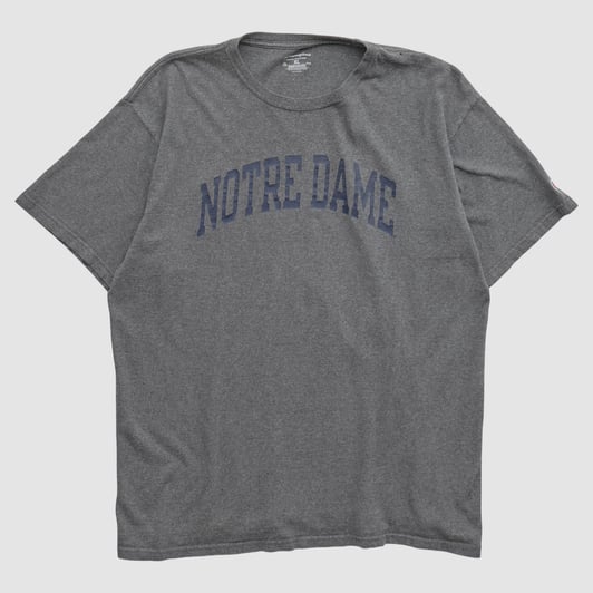 Notre Dame Fighting Irish Champion 2010s T-shirt - Dark Heather Gray - M by Fanatics Real Vintage