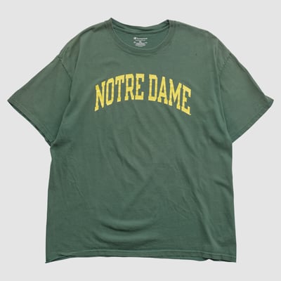 Notre Dame Fighting Irish Champion 2010s T-shirt - Green - L by Fanatics Real Vintage