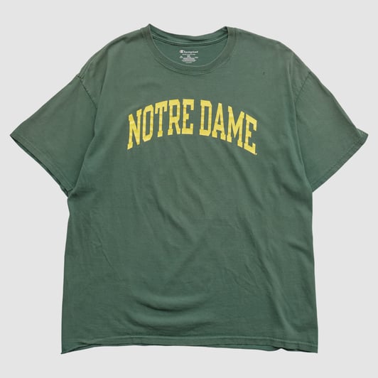 Notre Dame Fighting Irish Champion 2010s T-shirt - Green - L by Fanatics Real Vintage