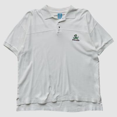 Notre Dame Fighting Irish Champion 80s Polo - White - L by Fanatics Real Vintage
