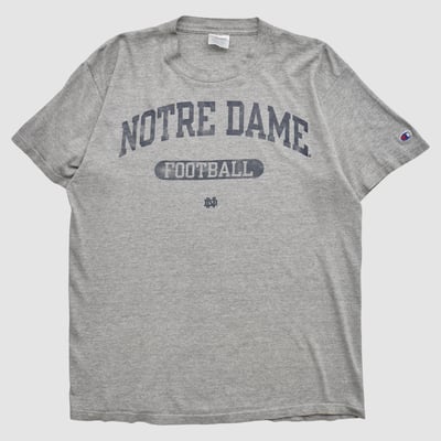 Notre Dame Fighting Irish Champion 90s T-shirt - Heather Gray - M by Fanatics Real Vintage