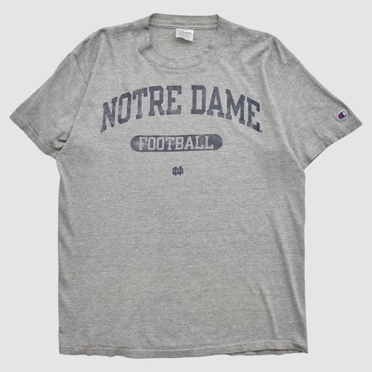 Notre Dame Fighting Irish Champion 90s T-shirt - Heather Gray - M by Fanatics Real Vintage