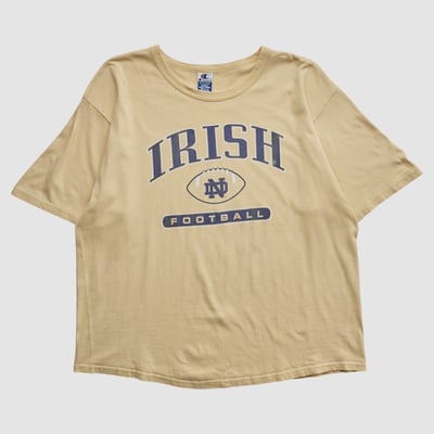Notre Dame Fighting Irish Champion 90s T-shirt - Yellow - 3XL by Fanatics Real Vintage