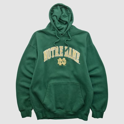 Notre Dame Fighting Irish Genuine Stuff 2010s Hooded Pullover Sweatshirt - Green - M by Fanatics Real Vintage