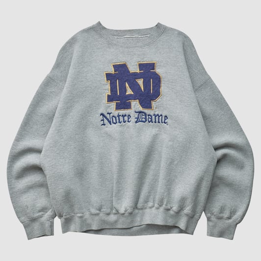 Notre Dame Fighting Irish Jansport 90s Pullover Sweatshirt - Heather Gray - L by Fanatics Real Vintage