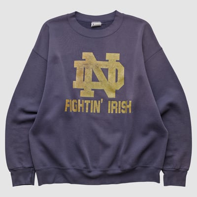 Notre Dame Fighting Irish Lee Apparel 90s Pullover Sweatshirt - Navy - L by Fanatics Real Vintage