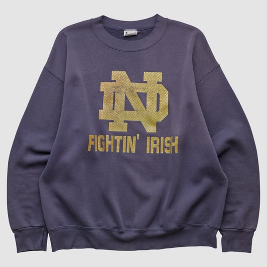 Notre Dame Fighting Irish Lee Apparel 90s Pullover Sweatshirt - Navy - L by Fanatics Real Vintage