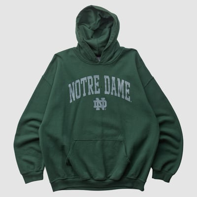 Notre Dame Fighting Irish MV Sport 2000s Hooded Pullover Sweatshirt - Green - M by Fanatics Real Vintage