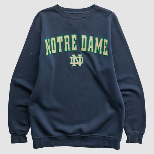 Notre Dame Fighting Irish Team Edition Apparel 2000s Pullover Sweatshirt - Navy - S by Fanatics Real Vintage