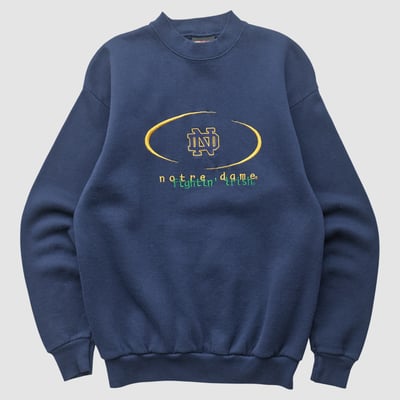 Notre Dame Fighting Irish TSI Sportswear 90s Pullover Sweatshirt - Navy - XXS by Fanatics Real Vintage