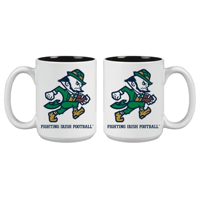Notre Dame Fighting Irish Two-Piece 15oz. Laura Wilcox Mascot Mug Set