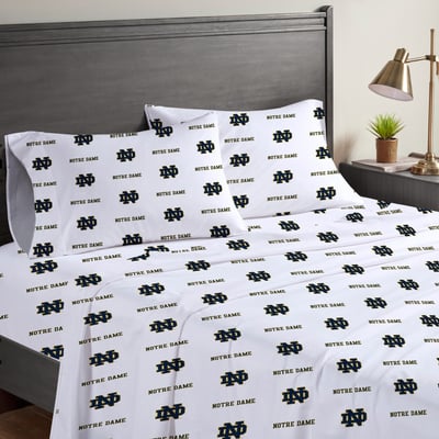 Notre Dame Fighting Irish Pegasus Four-Piece Queen Sheet Set