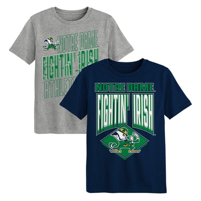 Notre Dame Fighting Irish Outerstuff Toddler Trench Kings 2-Pack T-Shirt Set - Navy/Gray