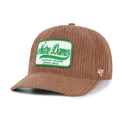 Notre Dame Fighting Irish '47 Unisex Corduroy Patch Hitch Adjustable Hat - Brown