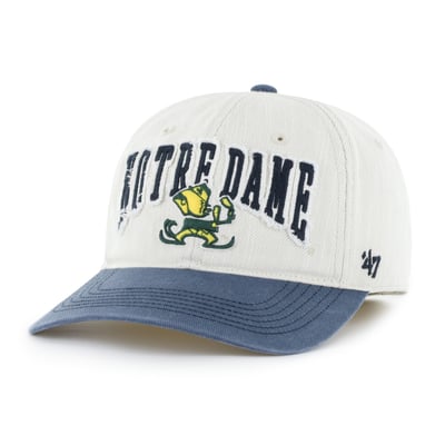  Notre Dame Fighting Irish '47 Well Worn Clean Up Stretch Fit Hat - Cream
