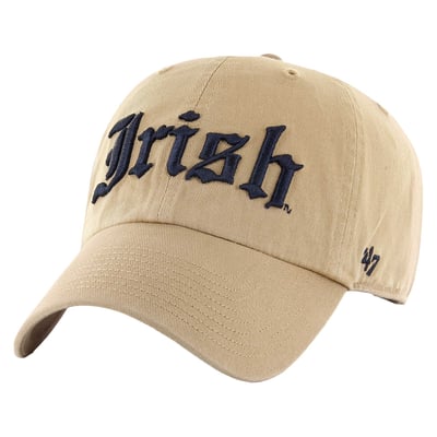  Notre Dame Fighting Irish '47 Unisex Vault Clean Up Adjustable Hat - Khaki