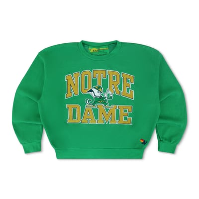 Notre Dame Fighting Irish Aviator Nation Unisex Relaxed Tri-Blend Sweatshirt - Green