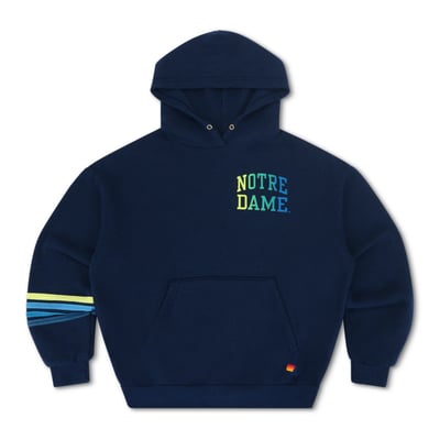 Notre Dame Fighting Irish Aviator Nation Unisex Relaxed Tri-Blend Hoodie - Navy