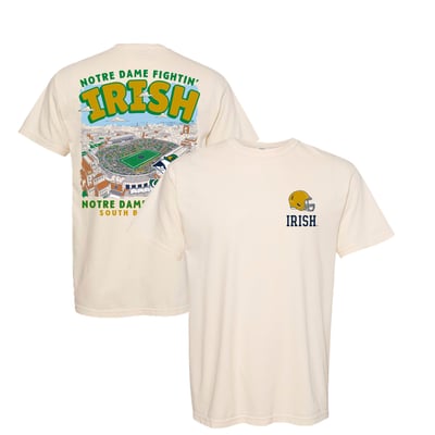  Notre Dame Fighting Irish Unisex Comfort Colors Stadium T-Shirt - Cream