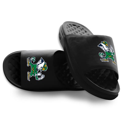 Notre Dame Fighting Irish ISlide Unisex Mascot Motive Slide Sandals - Black