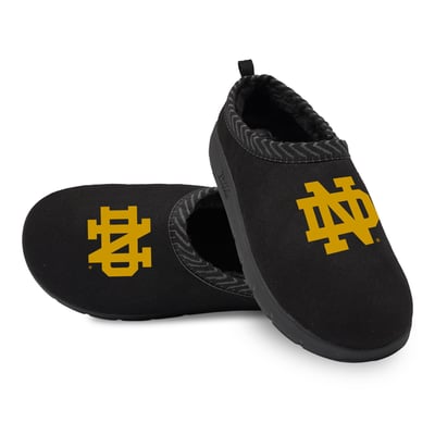 Notre Dame Fighting Irish ISlide Unisex Primary Logo Mission Slippers - Black
