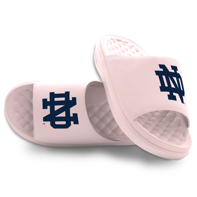 Notre Dame Fighting Irish ISlide Unisex Primary Motive Slide Sandals - Pink