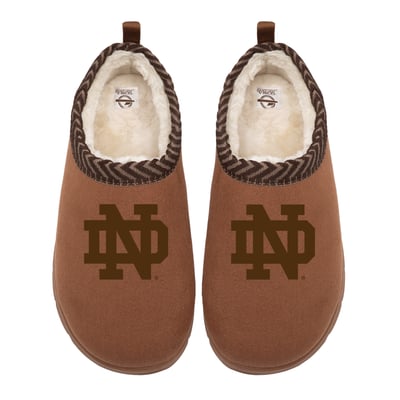 Notre Dame Fighting Irish ISlide Unisex Tonal Logo Mission Slippers - Tan
