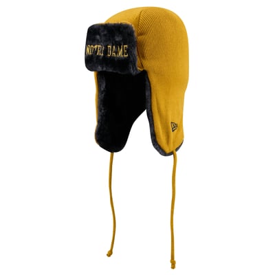  Notre Dame Fighting Irish New Era Unisex Classic Trapper Knit Hat - Gold