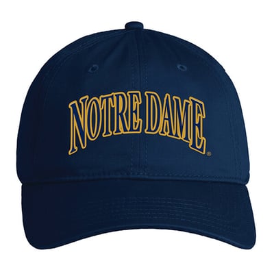  Notre Dame Fighting Irish Under Armour Unisex Washed Cotton Iso-Chill Adjustable Hat - Navy