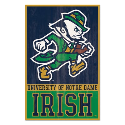 Notre Dame Fighting Irish WinCraft Football 11" x 17" Mascot Wood Sign