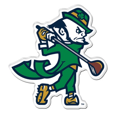 Notre Dame Fighting Irish WinCraft Golf Mascot Acrylic Fridge Magnet