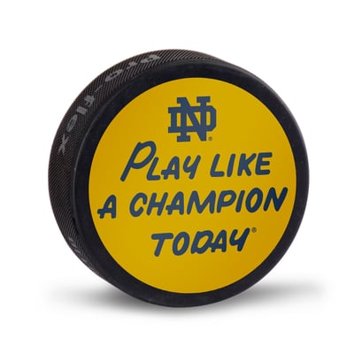 Notre Dame Fighting Irish WinCraft Play Like A Champion Printed Hockey Puck