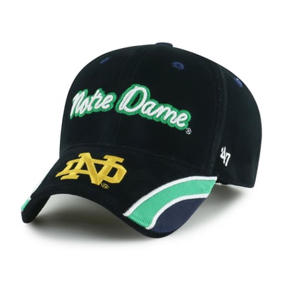 Notre Dame Fighting Irish '47 Women's Velvet Denim Script MVP Adjustable Hat - Black