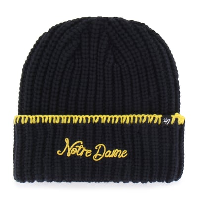  Notre Dame Fighting Irish '47 Women's Blanket Stitch Cuff Knit Hat - Navy