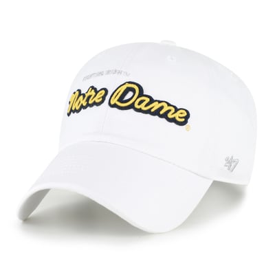 Notre Dame Fighting Irish '47 Women's Trendy Script Clean Up Adjustable Hat - White