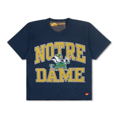 Notre Dame Fighting Irish Aviator Nation Women's Boyfriend Tri-Blend T-Shirt - Navy