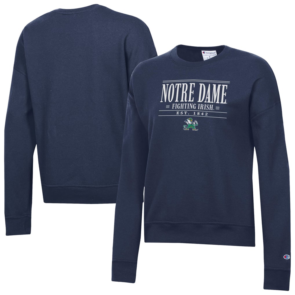 Notre Dame Fighting Irish Champion Women's Powerblend Pullover Sweatshirt - Navy