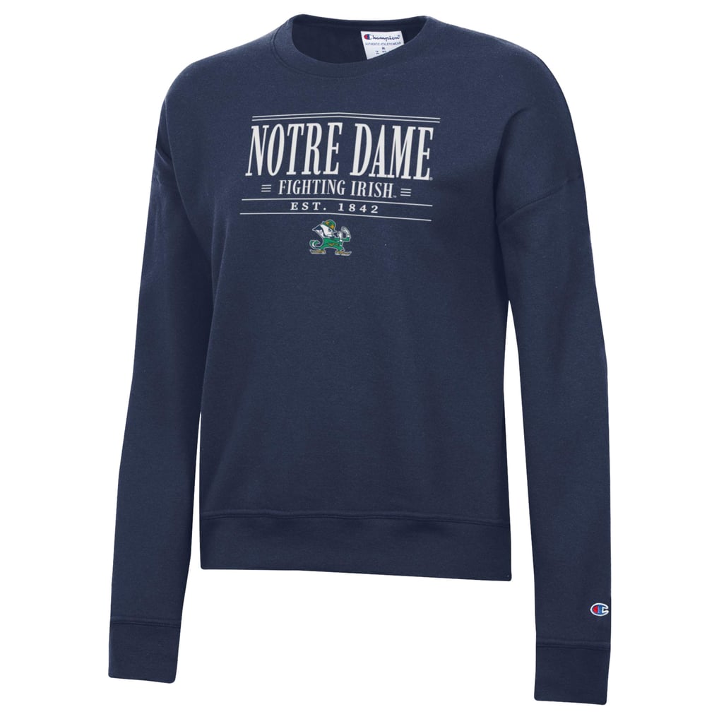 Notre Dame Fighting Irish Champion Women's Powerblend Pullover Sweatshirt - Navy
