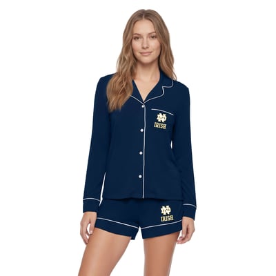 Notre Dame Fighting Irish Concepts Sport Women's Medley Sleep Set - Navy