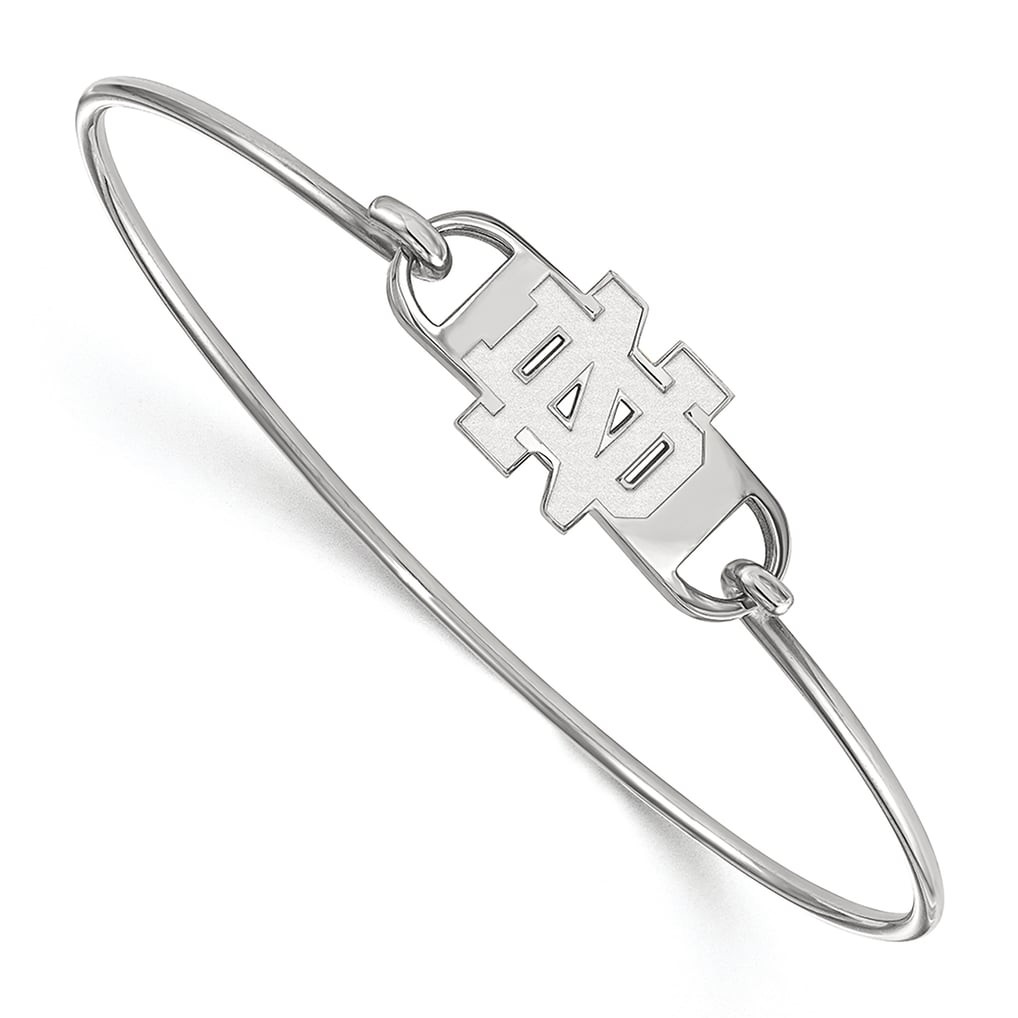 Notre Dame Fighting Irish Women's Sterling Silver Wire Bangle