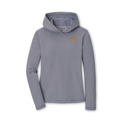 Notre Dame Fighting Irish Peter Millar Women's Pine Sugar Stripe Performance Hoodie - Navy