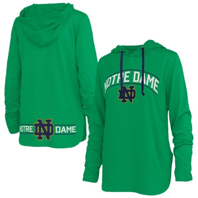 Notre Dame Fighting Irish Pressbox Women's Allie Long Sleeve Hooded T-Shirt - Green
